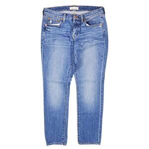 MADEWELL WOMEN'S THE SLIM BOYJEAN – SIZE 26 – MEDIUM BLUE WASH DENIM